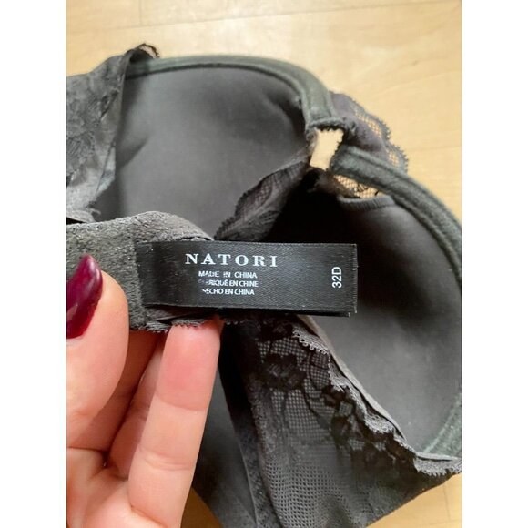 Natori "cherry blossom" convertible bra lace underwire gray BNWOT - Picture 5 of 7